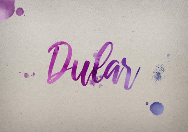 Free photo of Dular Watercolor Name DP