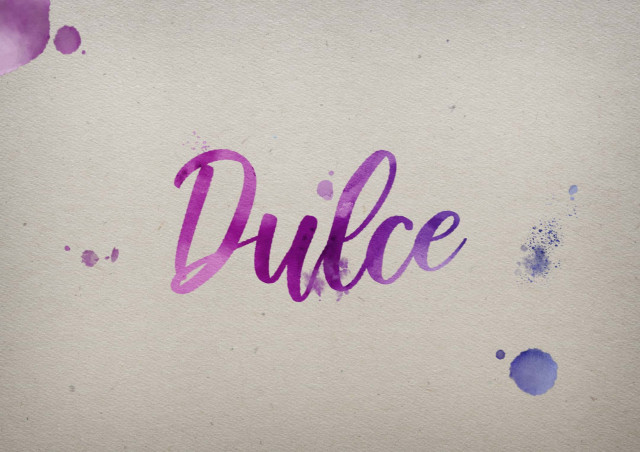 Free photo of Dulce Watercolor Name DP