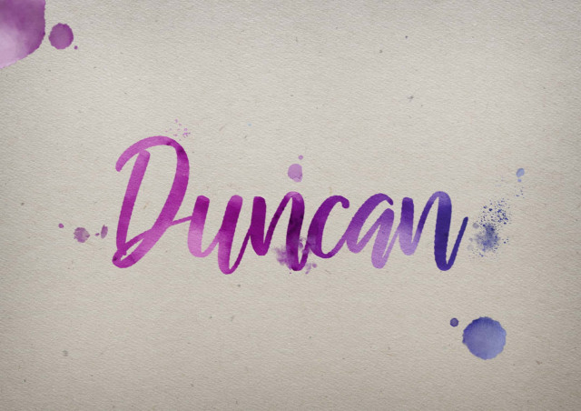 Free photo of Duncan Watercolor Name DP