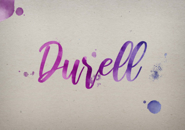 Free photo of Durell Watercolor Name DP