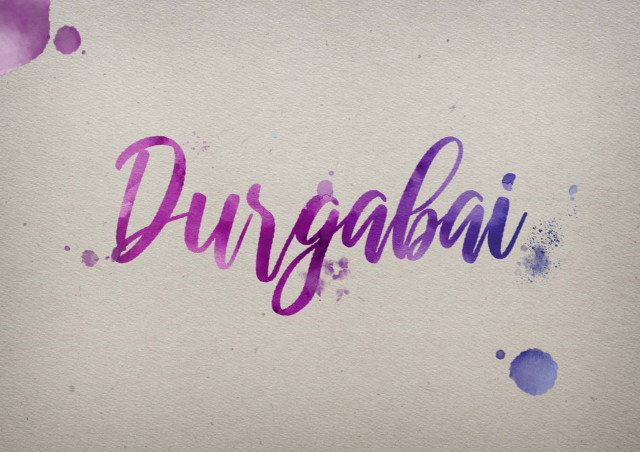 Free photo of Durgabai Watercolor Name DP