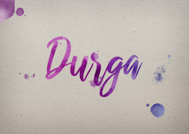 Free photo of Durga Watercolor Name DP