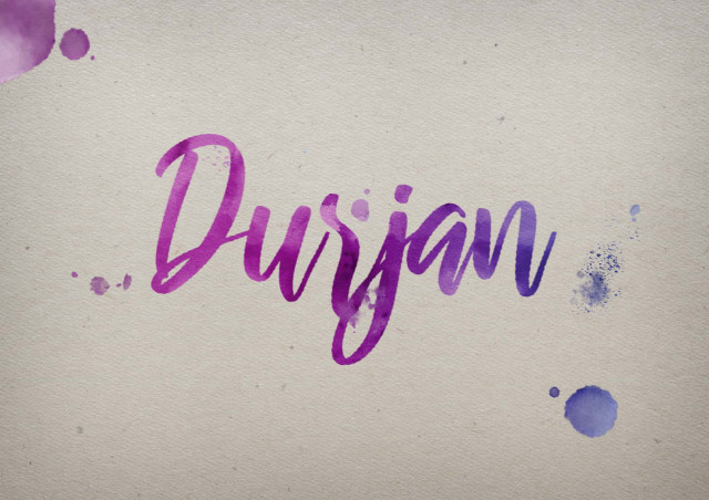 Free photo of Durjan Watercolor Name DP