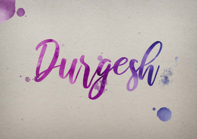 Free photo of Durgesh Watercolor Name DP