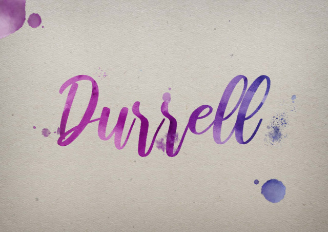 Free photo of Durrell Watercolor Name DP