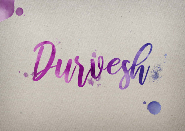 Free photo of Durvesh Watercolor Name DP