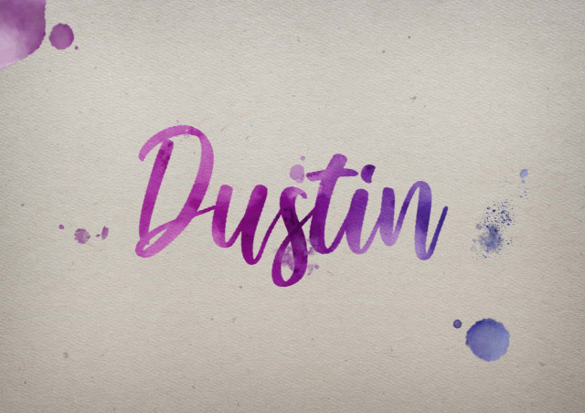 Free photo of Dustin Watercolor Name DP