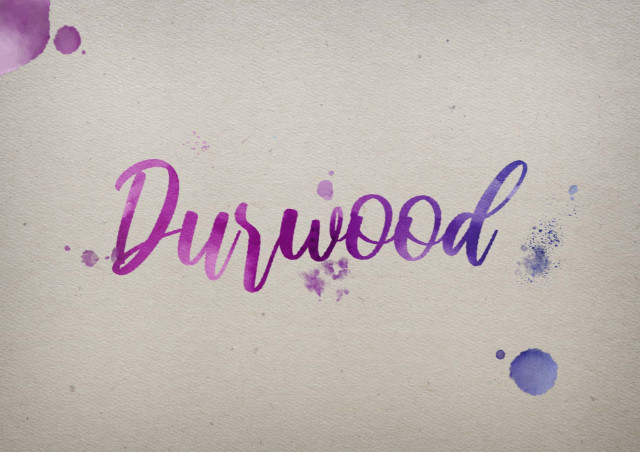 Free photo of Durwood Watercolor Name DP