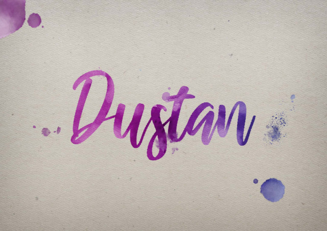Free photo of Dustan Watercolor Name DP