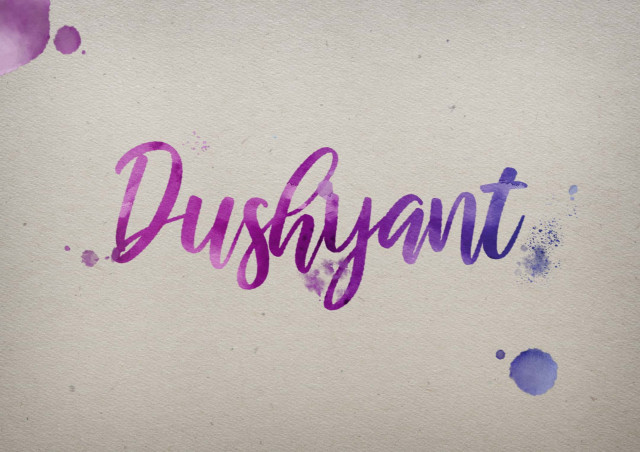 Free photo of Dushyant Watercolor Name DP
