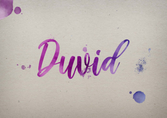 Free photo of Duvid Watercolor Name DP