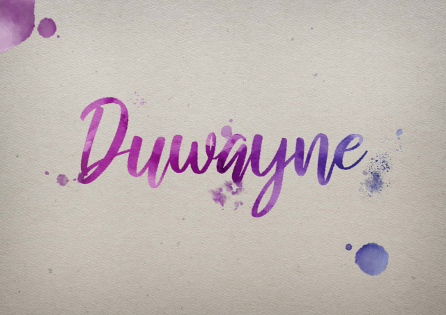 Free photo of Duwayne Watercolor Name DP