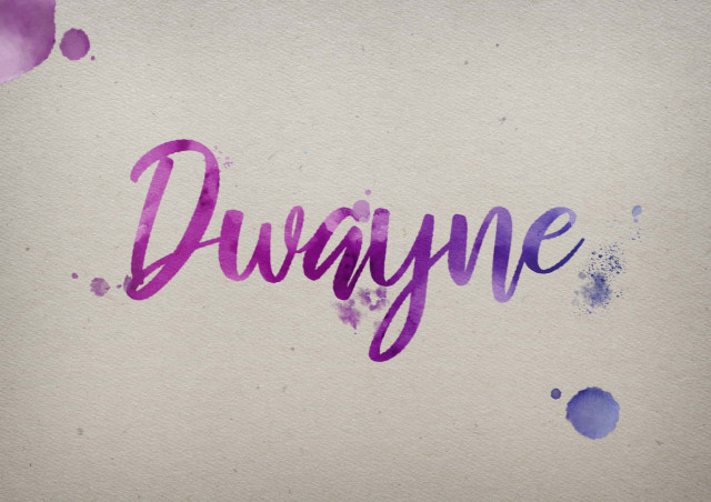 Free photo of Dwayne Watercolor Name DP