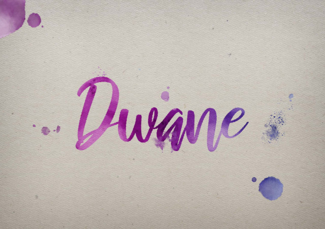 Free photo of Dwane Watercolor Name DP