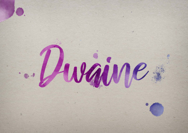 Free photo of Dwaine Watercolor Name DP