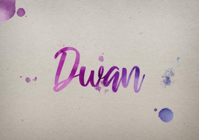 Free photo of Dwan Watercolor Name DP