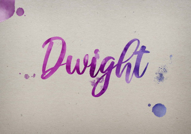 Free photo of Dwight Watercolor Name DP
