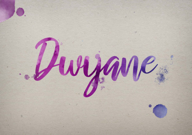 Free photo of Dwyane Watercolor Name DP