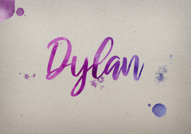 Free photo of Dylan Watercolor Name DP