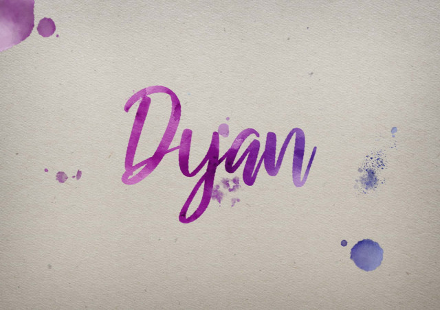 Free photo of Dyan Watercolor Name DP