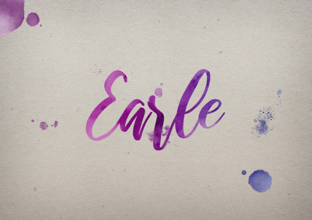 Free photo of Earle Watercolor Name DP
