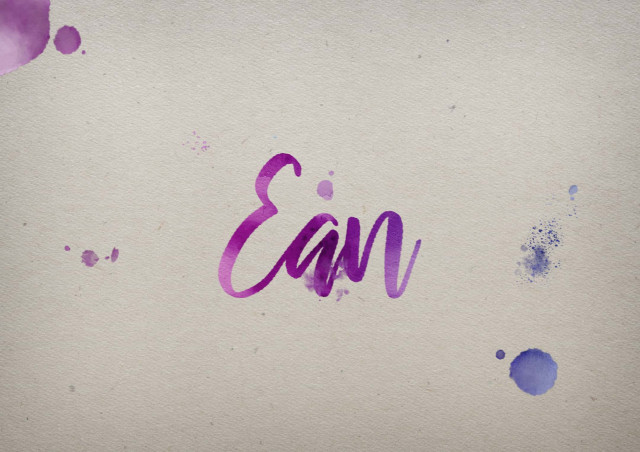 Free photo of Ean Watercolor Name DP