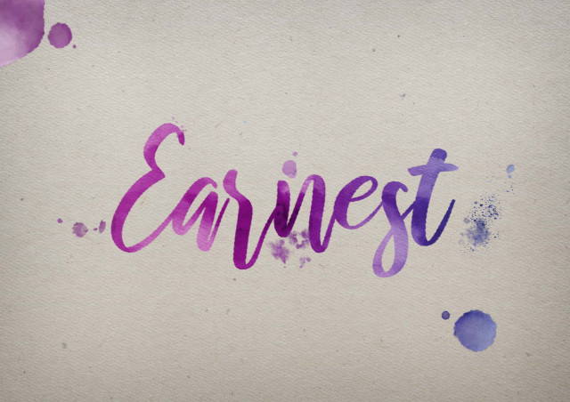Free photo of Earnest Watercolor Name DP