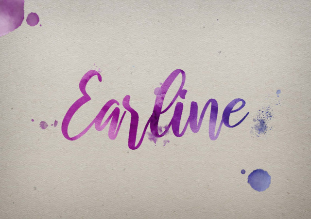 Free photo of Earline Watercolor Name DP