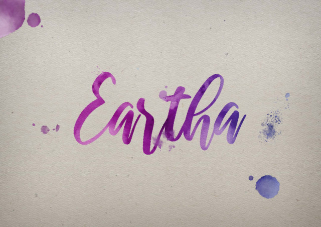 Free photo of Eartha Watercolor Name DP