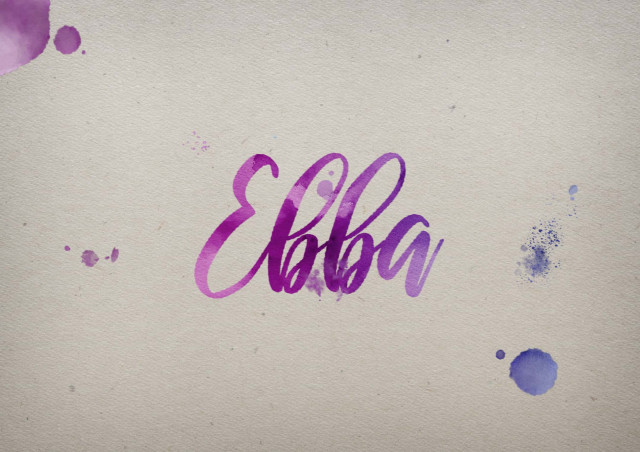 Free photo of Ebba Watercolor Name DP