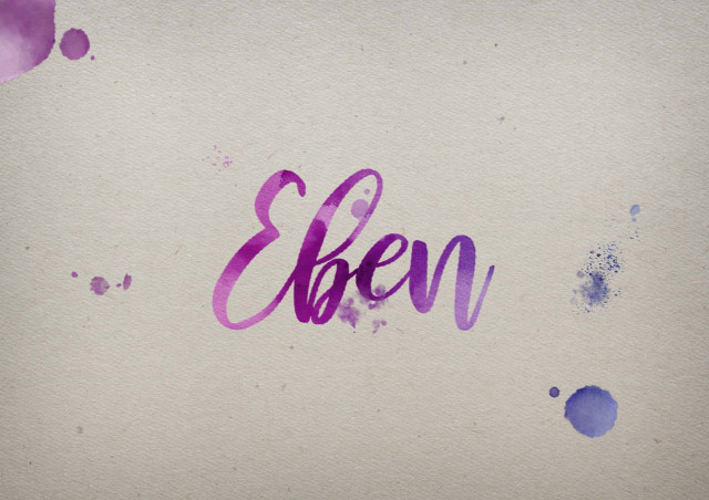 Free photo of Eben Watercolor Name DP