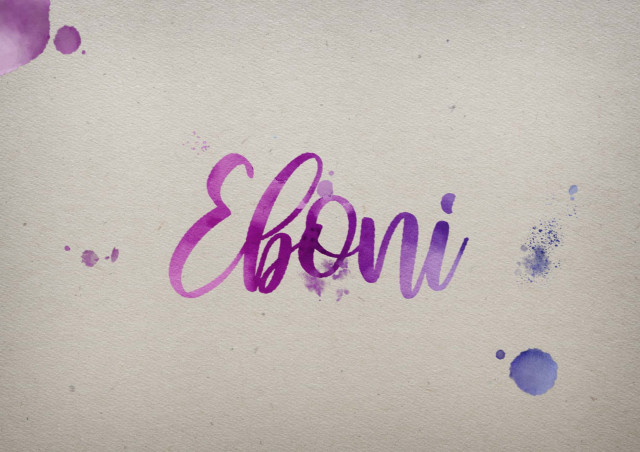 Free photo of Eboni Watercolor Name DP