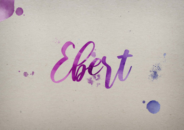 Free photo of Ebert Watercolor Name DP