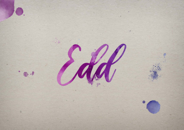 Free photo of Edd Watercolor Name DP