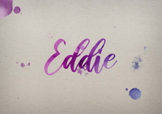 Free photo of Eddie Watercolor Name DP