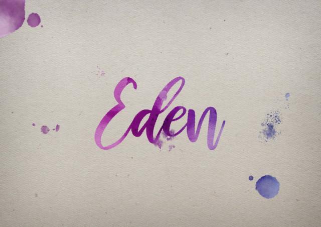 Free photo of Eden Watercolor Name DP