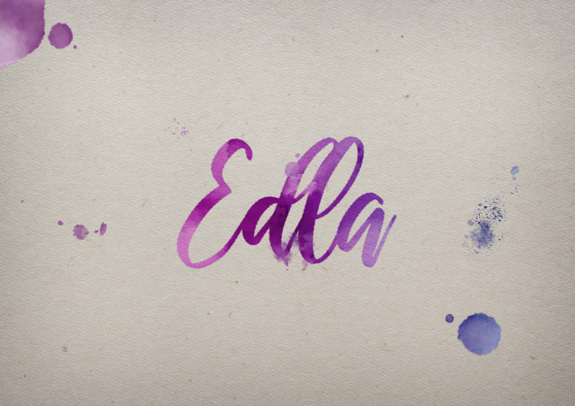 Free photo of Edla Watercolor Name DP