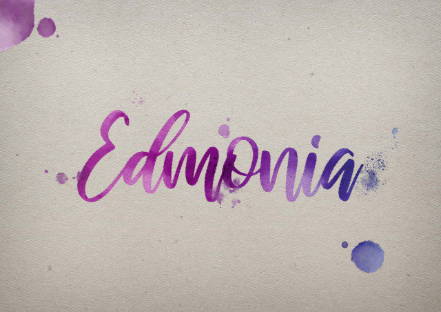 Free photo of Edmonia Watercolor Name DP