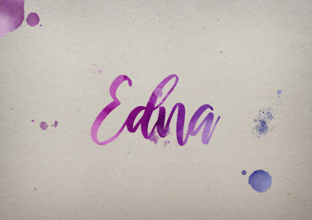 Free photo of Edna Watercolor Name DP