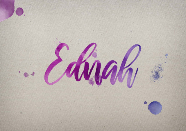 Free photo of Ednah Watercolor Name DP