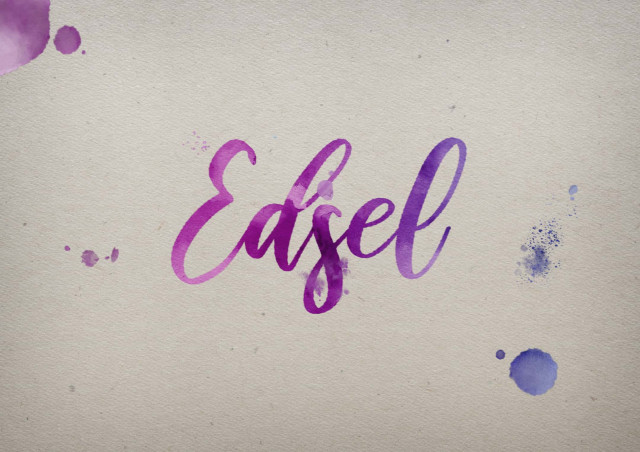 Free photo of Edsel Watercolor Name DP