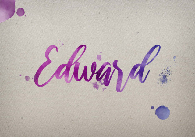 Free photo of Edward Watercolor Name DP