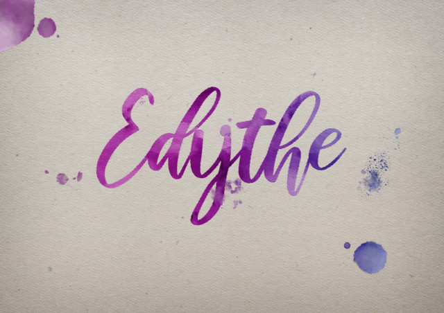 Free photo of Edythe Watercolor Name DP