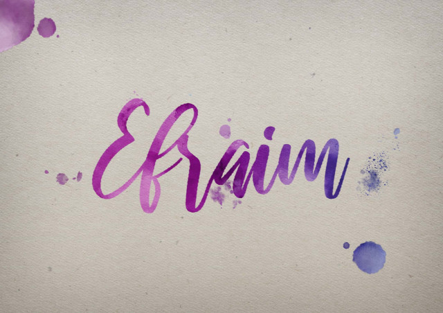 Free photo of Efraim Watercolor Name DP