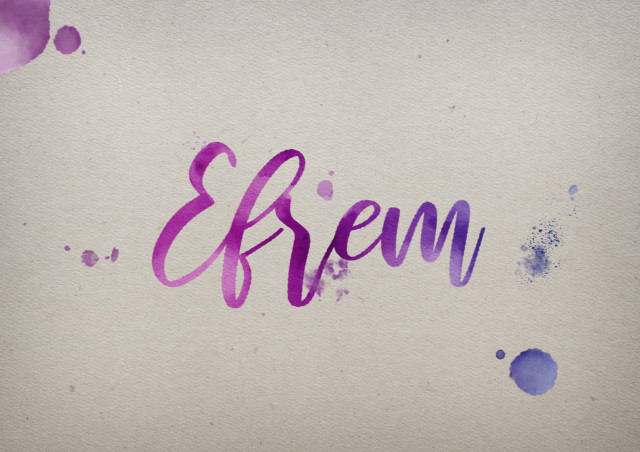 Free photo of Efrem Watercolor Name DP