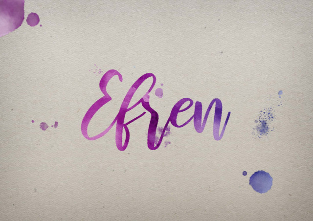 Free photo of Efren Watercolor Name DP