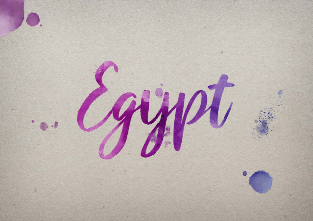 Free photo of Egypt Watercolor Name DP