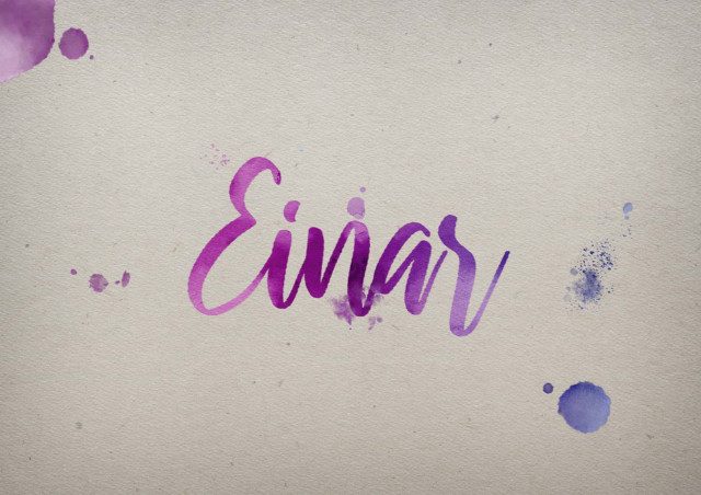 Free photo of Einar Watercolor Name DP