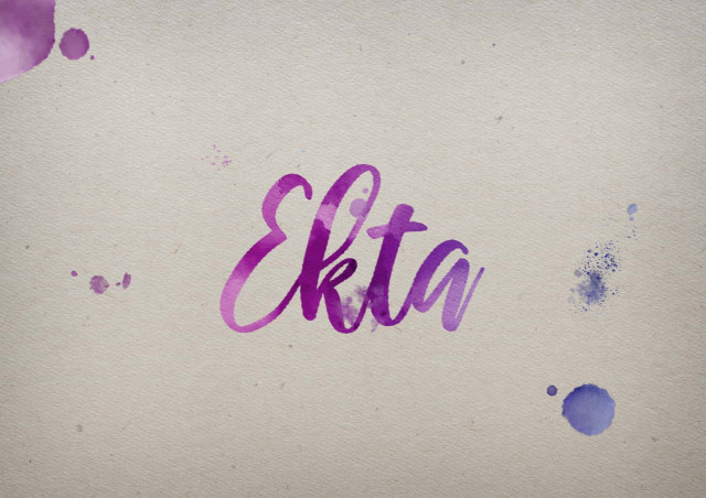 Free photo of Ekta Watercolor Name DP