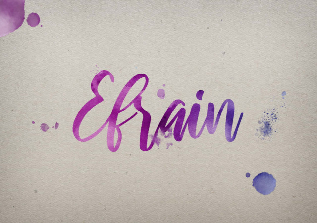 Free photo of Efrain Watercolor Name DP